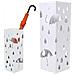 Portaombrelli Ferro Design Quadrato Stand Bianco Vaschetta Salvagoccia - Foto miniatura 1