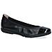 Black Comb Casual Closed Ballerinas Ballerine Pelle Scarpe Donna Nero Eu 36, 9-22152-42-019 - Foto miniatura 1