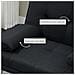 Divano Letto 3 Posti Reclinabile con Rivestimento Effetto Lino e Tavolino a Ribalta, Grigio - Foto miniatura 4