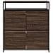 Scarpiera 4 Cassetti Ribaltabili Rovere Marrone 100x34x112 Cm - Foto miniatura 5