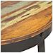 Tavolino Da Salotto Ø68x43 Cm In Legno Massello Di Recupero - Foto miniatura 5
