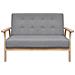 Lusso Casadino -  Set Divani 2 Pz In Tessuto Grigio Chiaro - Foto miniatura 3