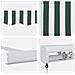 Tendone Manuale Retrattile  Verde e Bianco 300x250 cm, Tessuto di Sostituzione per Tendone  per Telaio 3x2.5 m Verde e Bianco - Foto miniatura 8