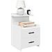 Comodini 2 pz con 2 cassetti bianchi 40x36,5x62 cm - Foto miniatura 2