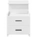 Comodini 2 pz con 2 cassetti bianchi 40x36,5x62 cm - Foto miniatura 4