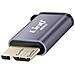 Adattatore Usb-c Femmina Verso Micro-b 3.2 Superspeed Maschio 10gbps, Grigio - Foto miniatura 8