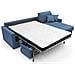 Chris Divano Letto Angolare Con Penisola In Simil Cotone T13 Blu - Foto miniatura 2