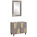 Set di mobili per il bagno 2 pcs Grigio 62 x 33 x 58 cm - Foto miniatura 1