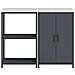 Set di Stoccaggio per Cucina 2 pcs Antracite 120 x 50 x 92 cm - Foto miniatura 8