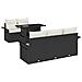 Set Divano da Giardino con cuscino 6 pcs Nero Poly Rattan - Foto miniatura 1