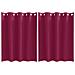 Tende con tende 2 pcs Rosso Vino 140x140cm Poliestere - Foto miniatura 1