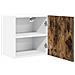 Armadio pensile Riga Rovere Affumicato e Bianco 40 x 31 x 40 cm - Foto miniatura 5