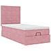 Struttura Letto Pouf con Materassi Rosa 80x200 cm Velluto - Foto miniatura 6