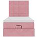 Struttura Letto Pouf con Materassi Rosa 80x200 cm Velluto - Foto miniatura 7