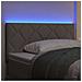 Testiera con luci a strisce a LED Grigio chiaro 90 cm Tessuto - Foto miniatura 3