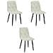 Sedia imbottita TYRA - Elegante beige per soggiorno x3 - Foto miniatura 1