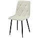 Sedia imbottita TYRA - Elegante beige per soggiorno x3 - Foto miniatura 4