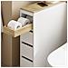 Sobuy Mobile Bagno Con 4 Ruote, 3 Cassetti E Ripiano, Capacità 40 Kg, Colore Bianco - Foto miniatura 2