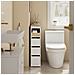 Sobuy Mobile Bagno Con 4 Ruote, 3 Cassetti E Ripiano, Capacità 40 Kg, Colore Bianco - Foto miniatura 7