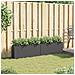 Fioriere da Giardino con 2 Vasi Nere 90x20x40 cm in Polyrattan - Foto miniatura 3