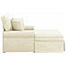 Chaise Longe con Gonna con cuscino 3 pcs Crema Tessuto in Cords - Foto miniatura 5