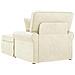 Chaise Longe con Gonna con cuscino 3 pcs Crema Tessuto in Cords - Foto miniatura 6