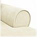 Chaise Longe con Gonna con cuscino 3 pcs Crema Tessuto in Cords - Foto miniatura 8