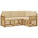 Set di divani da esterno 4 pcs Bianco e Beige - Foto miniatura 1