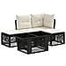 Set Divano da Giardino 5 pz Nero polyrattan - Foto miniatura 1