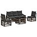 Set Divano da Giardino 6 pz Grigio e Grigio Scuro polyrattan - Foto miniatura 1