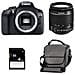 EOS 1300D Kit EF-S 18-55 IS II Sensore CMOS 18 Mpx Display 3" Filmati Full HD Wi-Fi NFC + Borsa + Scheda SD 4GB - Foto miniatura 1