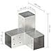 Connettore Per Pali A Forma Di Y In Metallo Zincato 81x81 Mm - Foto miniatura 5