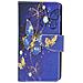 Custodia Samsung Galaxy A12 Copertina Multiscomparto Supporto Farfalle Blu - Foto miniatura 1
