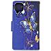 Custodia Samsung Galaxy A12 Copertina Multiscomparto Supporto Farfalle Blu - Foto miniatura 5