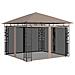 Gazebo con Zanzariera Luci LED 3x3x2,73 m Grigio Talpa - Foto miniatura 3