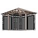 Gazebo con Zanzariera Luci LED 3x3x2,73 m Grigio Talpa - Foto miniatura 1