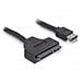 SATA cable, 0.5m, Nero - Foto miniatura 1
