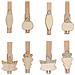16 Pinze A Doppia Clip In Legno Foglie Oro-argento - Foto miniatura 1