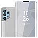 Custodia Compatibile Con Samsung Galaxy A32 5g In Agata Argento - Clear View Specchio Coperchio Protettivo Con Funzione Di Supporto Protezione A 360 Gradi - Foto miniatura 1