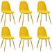 Sedie Da Pranzo 6 Pz Giallo Senape In Velluto - Foto miniatura 2