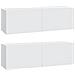 Mobili Tv Da Parete 2 Pz Bianchi 100x30x30 Cm Legno Multistrato - Foto miniatura 1