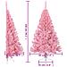 Albero Di Natale Artificiale A Metà Con Supporto Rosa 150cm Pvc - Foto miniatura 3