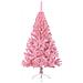Albero Di Natale Artificiale A Metà Con Supporto Rosa 150cm Pvc - Foto miniatura 4