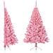 Albero Di Natale Artificiale A Metà Con Supporto Rosa 150cm Pvc - Foto miniatura 1