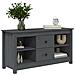 Mobile Porta Tv Grigio 103x36,5x52 Cm In Legno Massello Di Pino - Foto miniatura 8