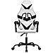 Sedia Da Gaming Girevole Bianco E Nero In Similpelle - Foto miniatura 3