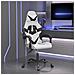 Sedia Da Gaming Girevole Bianco E Nero In Similpelle - Foto miniatura 1