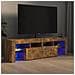 Mobile Porta Tv Con Luci Led Rovere Fumo 60x38,5x48 Cm - Foto miniatura 1