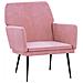 Poltrona Rosa 62x79x79 Cm Velluto - Foto miniatura 2
