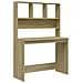 Scrivania Mensole Rovere Sonoma 102x45x148 cm Legno Multistrato - Foto miniatura 2